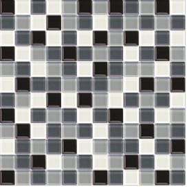 Skleněná mozaika Premium Mosaic šedá 30x30 cm lesk MOS25MIX2 (bal.1,020 m2)