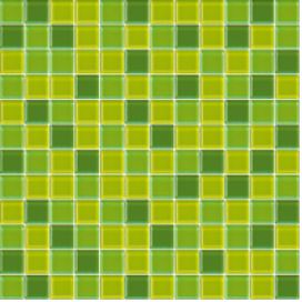 Skleněná mozaika Premium Mosaic zelená 30x30 cm lesk MOS25MIX4 (bal.1,020 m2)