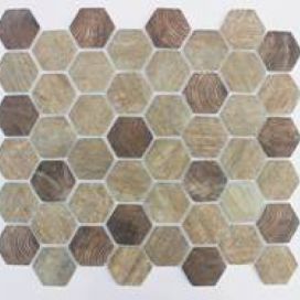 Skleněná mozaika Premium Mosaic brown 28x33 cm mat MOSV45WBR, 1ks