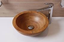Dřevěné umyvadlo na desku Triomini 43x43 cm dub mat bez přepadu GA702 - Siko - koupelny - kuchyně