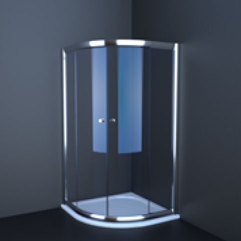 Sprchový kout Anima T-Pro čtvrtkruh 90 cm, R 550, neprůhledné sklo, bílý profil TPSNEW90ROG - Siko - koupelny - kuchyně