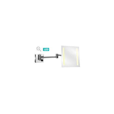 Optima Kosmetické zrcátko LED nástěnné,hranaté KZZAVLEDH - Siko - koupelny - kuchyně
