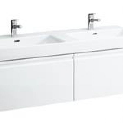 Skříňka pod dvojumyvadlo Laufen Pro S 126 cm, bílá lesklá H4835710964751 - Siko - koupelny - kuchyně