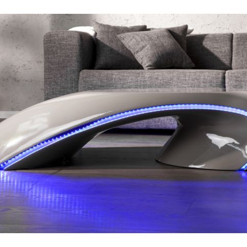 INV Konferenční stolek Gerbe šedý, LED osvětlení - Design4life