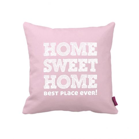 Růžovobílý polštář Homemania Home Pink, 43 x 43 cm - Bonami.cz