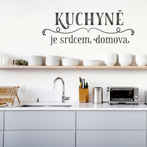 Nástěnná samolepka Kuchyně je srdcem domova - Bonami.cz
