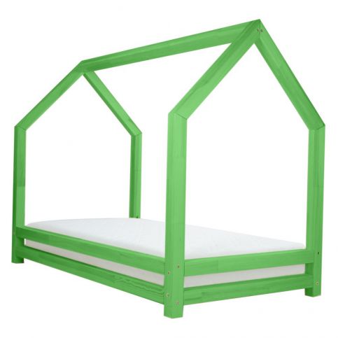 Zelená jednolůžková postel z borovicového dřeva Benlemi Funny, 80 x 160 cm - Bonami.cz