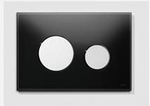 Ovládací tlačítko Tece Loop sklo černá lesk 9240656 - Siko - koupelny - kuchyně