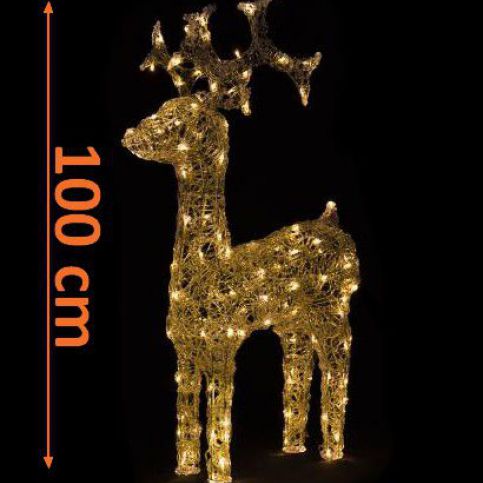 OEM D05951 Vánoční LED dekorace - sob - 100cm, teple bílá - T-zboží.cz