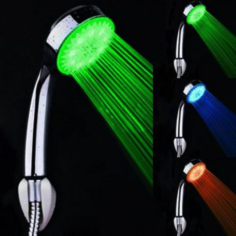 Barevná svítící LED sprcha - Velký Košík