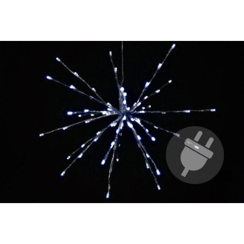 Vánoční osvětlení - meteorický déšť - studená bílá, 64 LED, 30 cm - Kokiskashop.cz