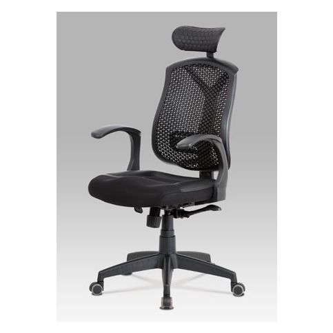 Kancelářská židle, synchronní mech., černá MESH, plastový kříž - DEKORHOME.CZ