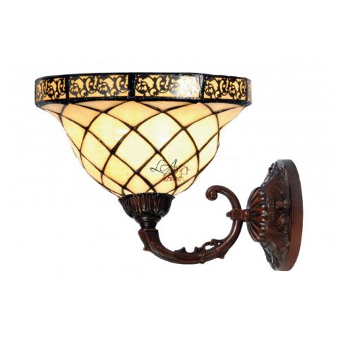 Nástěnná lampa Tiffany Filigree -Ø 26*23 cm UP Clayre & Eef - LaHome - vintage dekorace