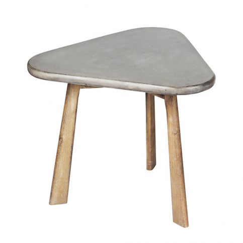 Odkládací stolek z akáciového dřeva s betonovou deskou a\'miou home Tria\'tri, výška 45 cm - Bonami.cz