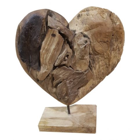 Dekorace z recyklovaného dřeva HSM Collection Heart - Bonami.cz