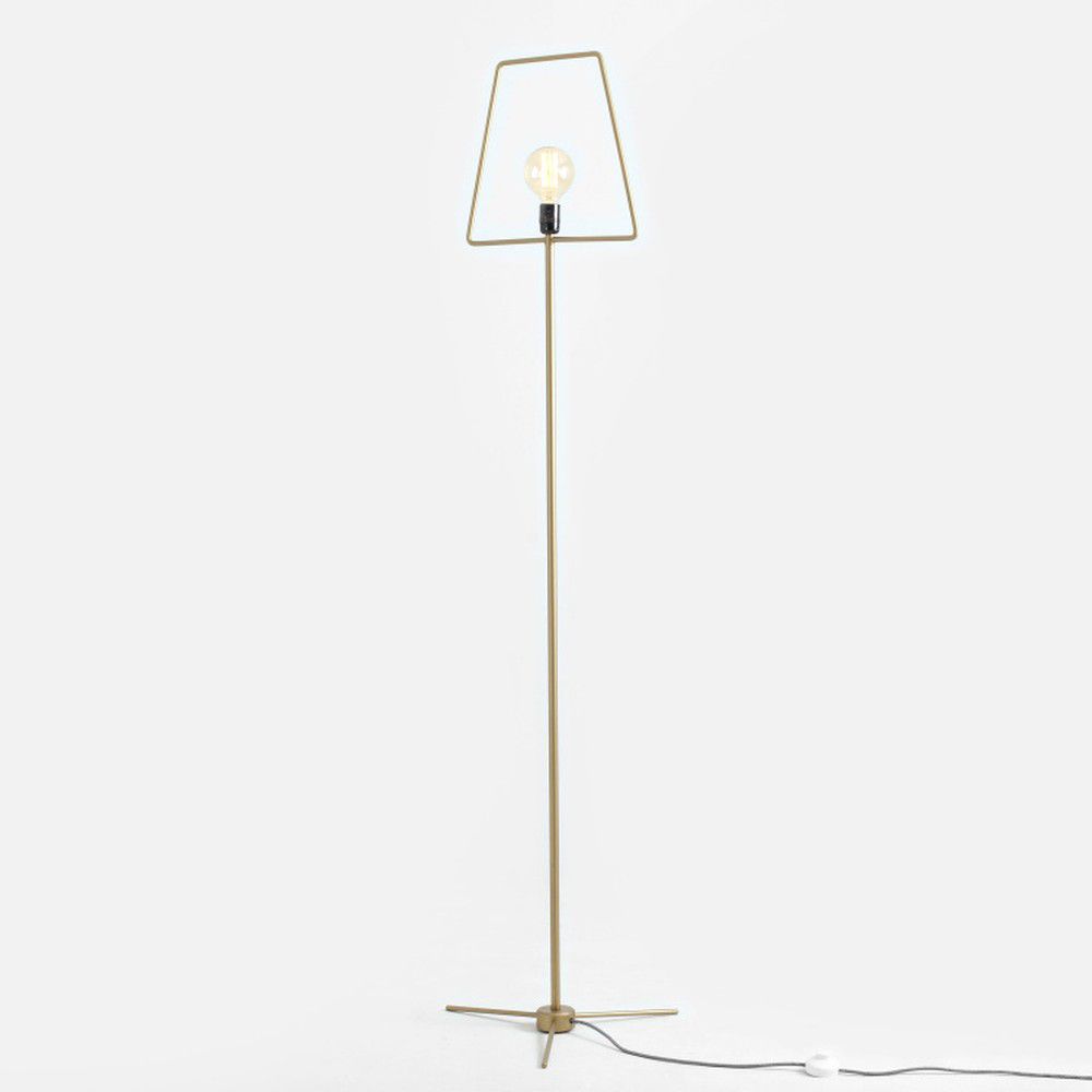 Nordic Design Zlatá kovová stojací lampa Jolita 177 cm - Bonami.cz