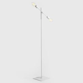 Nordic Design Bílá kovová stojací lampa Dogi 2