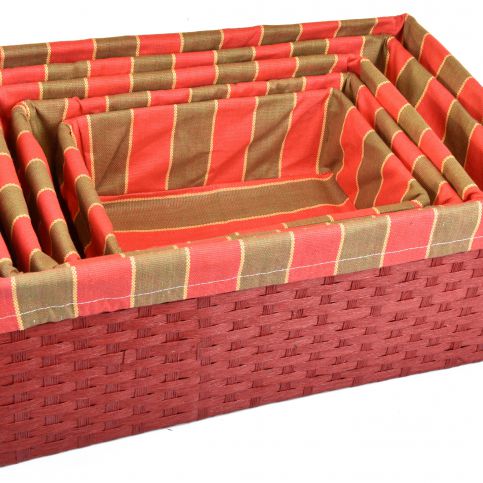 Vingo Úložný box červený rozměry boxu (cm): Sada 30x20x12|36x24x13|40x27x15|48x30x18|52x33x20 - Vingo