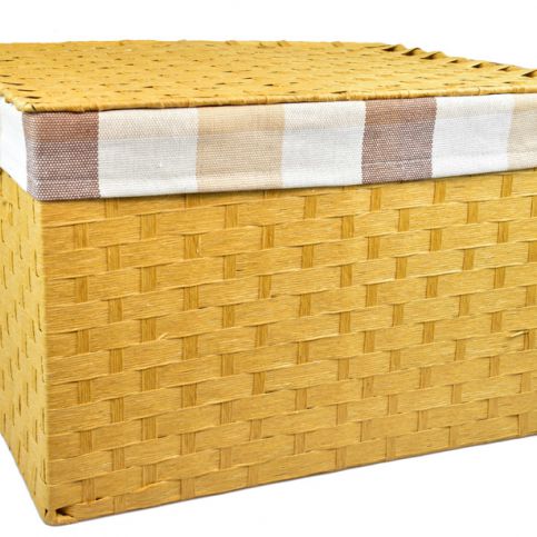 Vingo Úložný box s víkem pískový rozměry boxu (cm): Sada 43x32x30|40x29x28|36x25x26|32x21x24 - Vingo