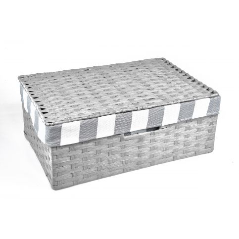 Vingo Úložný box s víkem šedý rozměry boxu (cm): 40x27, v. 15 - Vingo
