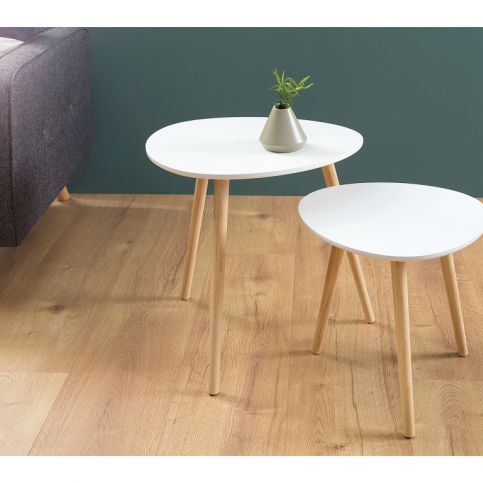 INV Odkládací stolek Epsi 2-set bílá - Design4life
