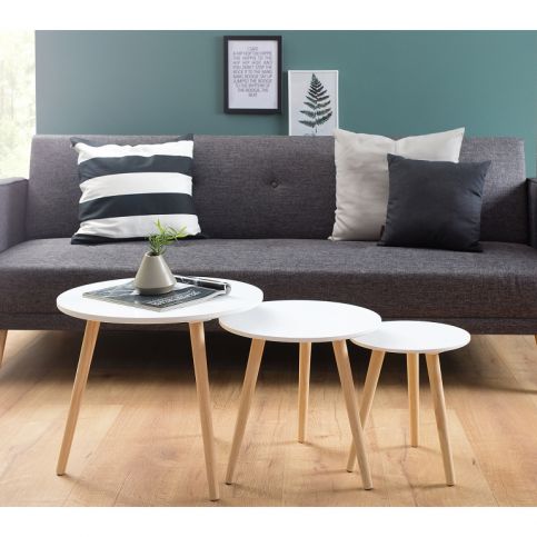 INV Odkládací stolek Epsi 3-set bílý - Design4life
