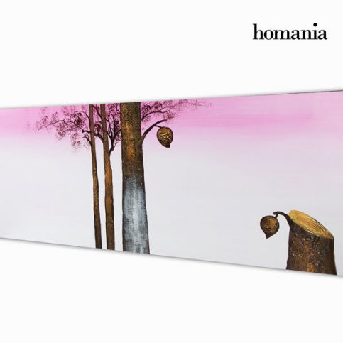 Růžová krajina - olejomalba s rámem ze smrkového dřeva (65199) - aaaHome.cz