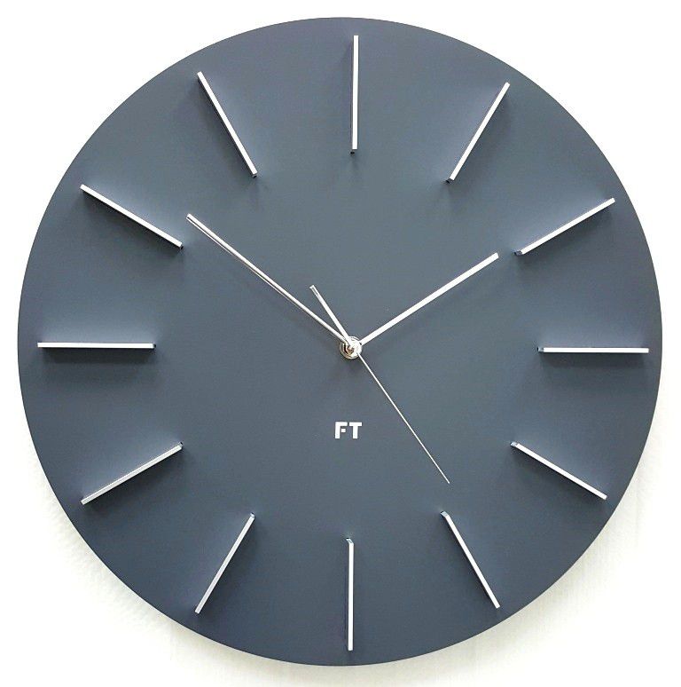 Designové nástěnné hodiny Future Time FT2010GY Round grey 40cm - 4home.cz