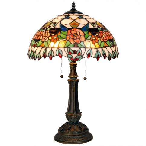 Tiffany stolní lampa Květy (Ø 41*67 cm výška) (41730) - aaaHome.cz