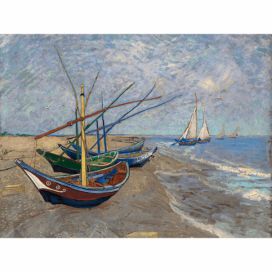 Reprodukce obrazu Vincenta van Gogha - Fishing Boats on the Beach at Les Saintes-Maries-de la Mer, 40 x 30 cm Bonami.cz