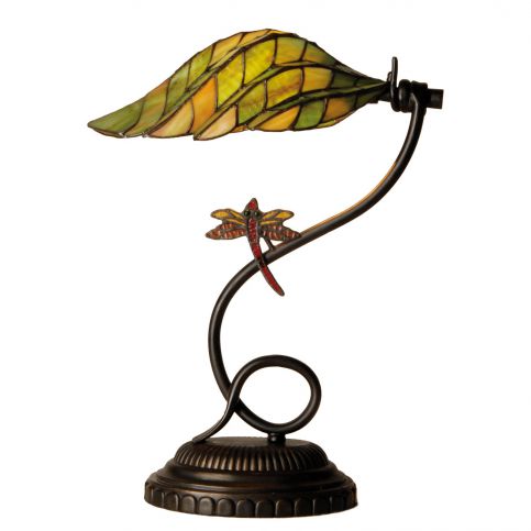 Tiffany stolní lampa Podzimní list (Ø 34*45 cm výška) (41719) - aaaHome.cz