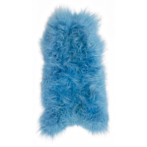 Modrá ovčí kožešina s dlouhým chlupem Arctic Fur Ptelja, 90 x 55 cm - Bonami.cz