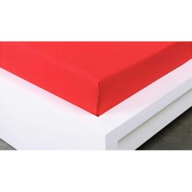 MKLuzkoviny.cz Jersey prostěradlo 90 × 200 cm Exclusive – červené