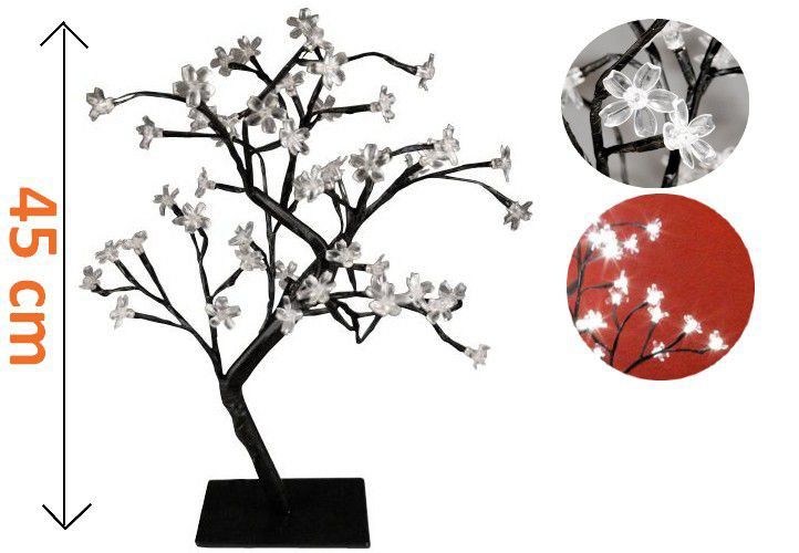 Nexos 28300 Dekorativní LED osvětlení - strom s květy - 45 cm, studená bílá - Favi.cz