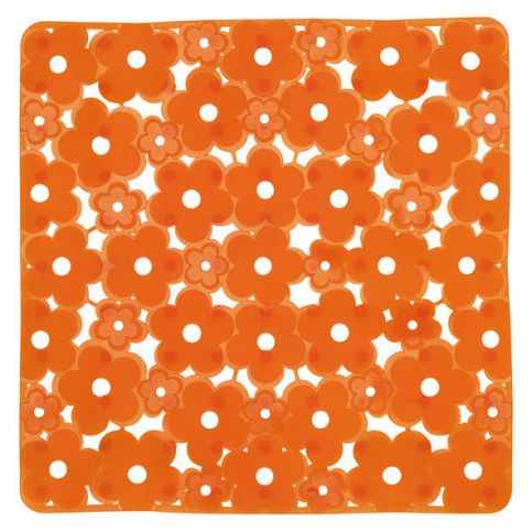 SAPHO MARGHERITA podložka do sprchového koutu 51,5x51,5cm s protiskluzem, PVC,oranžová ( 975151P4 ) - Favi.cz