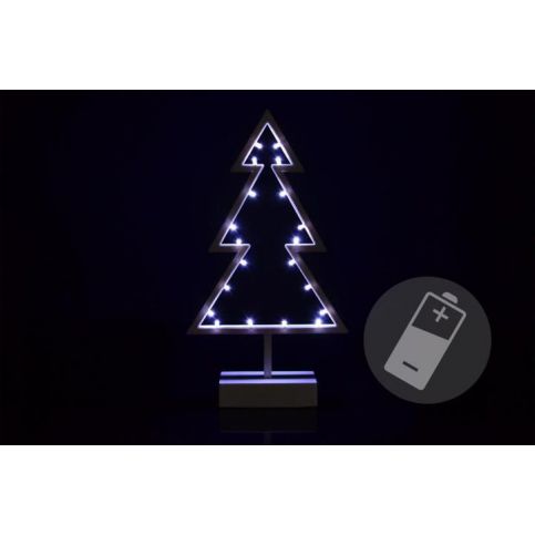 Nexos 33211 Vánoční dekorace - stromek - studená bílá, 20 LED, 38 cm - Favi.cz