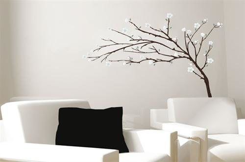 Samolepky na zeď strom s bílými květy WS008, rozměr 50 x 70 cm, IMPOL TRADE - Favi.cz