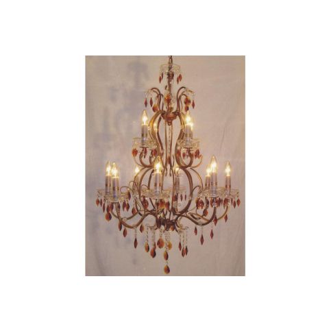 Bronze křišťálový lustr Clayre & Eef - LaHome - vintage dekorace