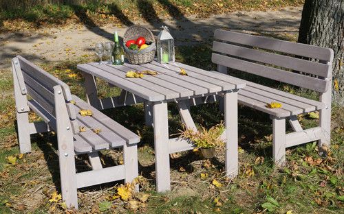 Rojaplast Zahradní stůl VIKING ŠEDÝ - 150 cm - ATAN Nábytek