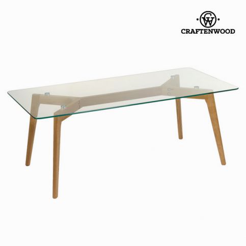Kávový stolek Moderna - dubové dřevo a sklo (81106) - aaaHome.cz
