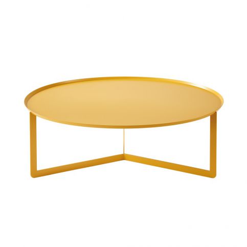 Žlutý konferenční stolek MEME Design Round, Ø 95 cm - Bonami.cz