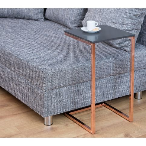 INV Odkládací stolek Prost 60cm antracit-měď - Design4life