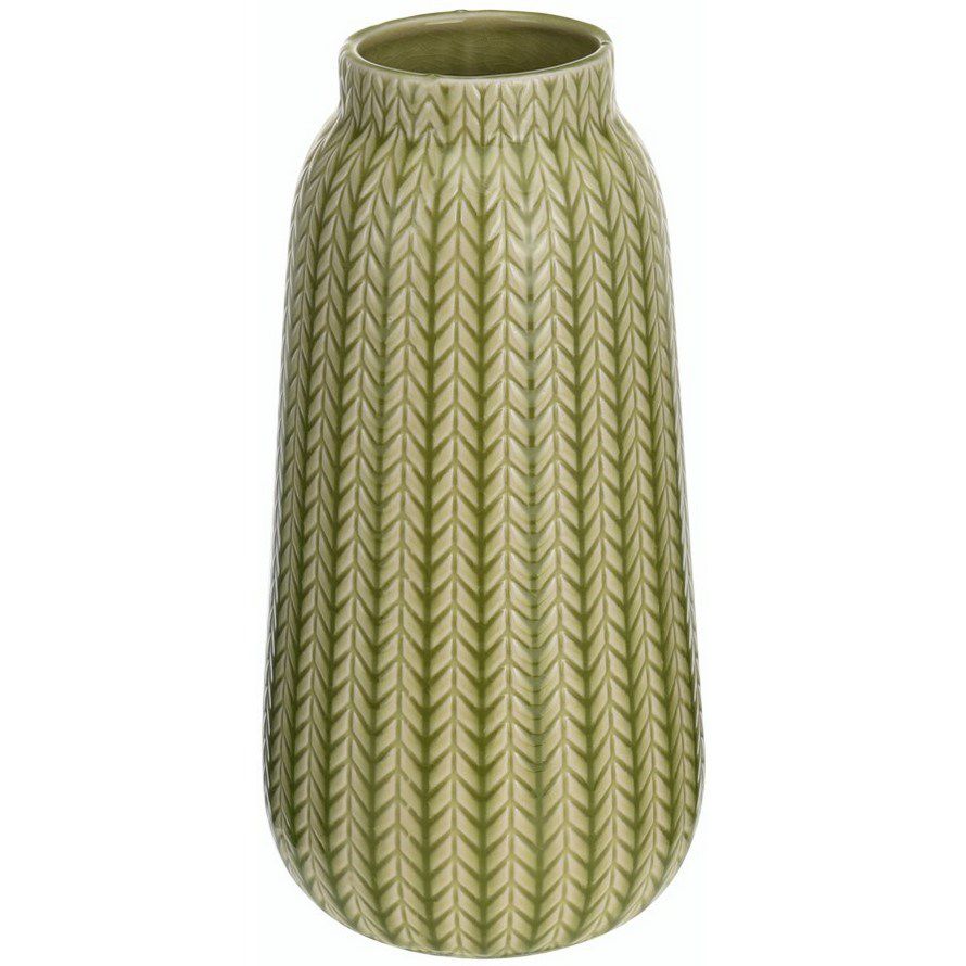 Porcelánová váza Knit světle zelená, 24,5 cm - 4home.cz
