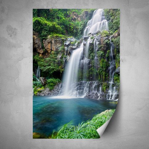 Plakát - Vodopád v pralese (80x120 cm) - PopyDesign - Popydesign