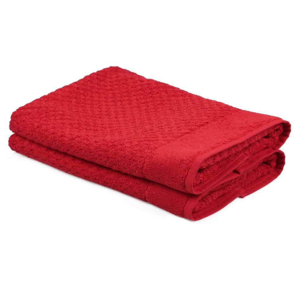 Sada 2 červených ručníků ze 100% bavlny Mosley, 50 x 80 cm - Bonami.cz