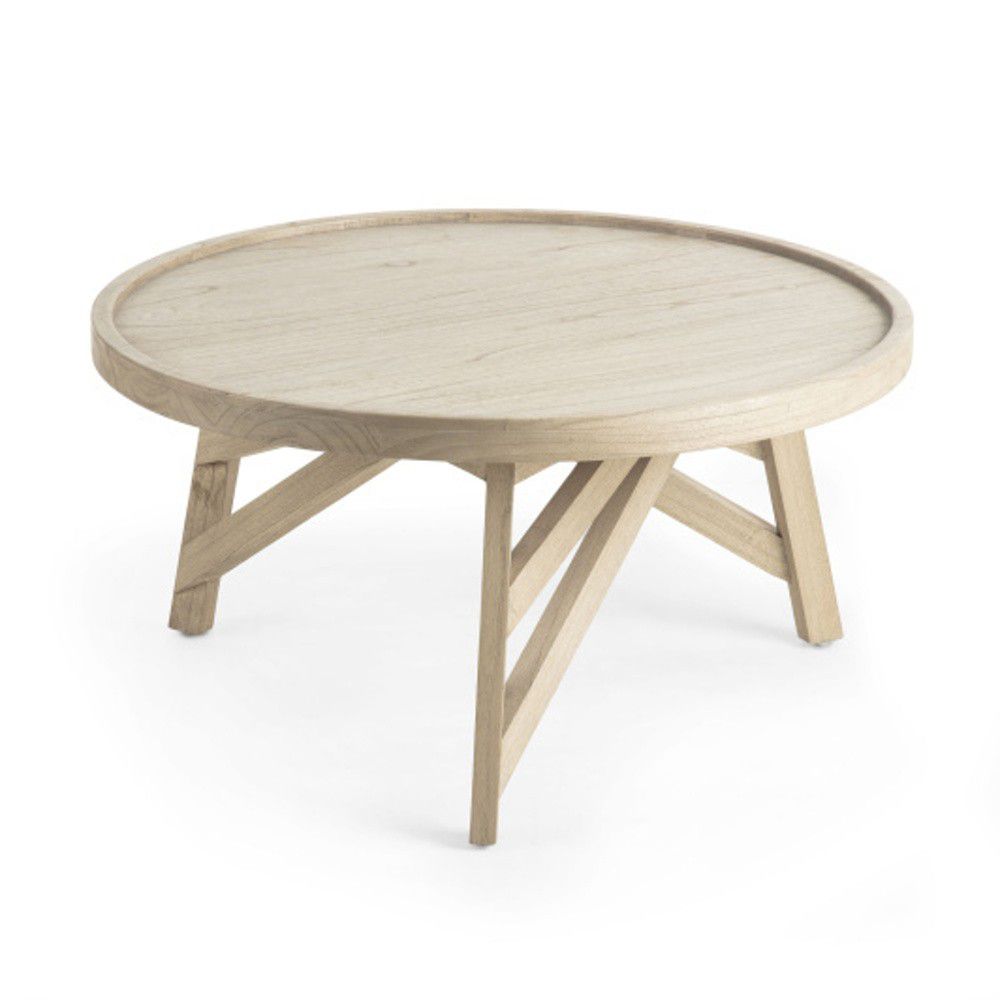Konferenční stolek ze dřeva mindi Kave Home Thais, ø 80 cm - Bonami.cz