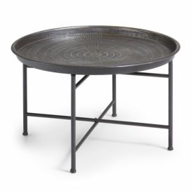 Šedý kovový konferenční stolek Kave Home Dalinea 65 cm