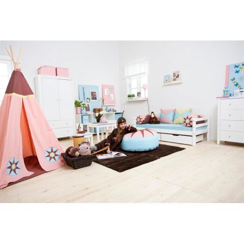 Dětský pokoj z masivu Indiana Girl-XXL - Dětská postel: XXL-A1-1-209x62x99 cm - Nábytek aldo - NE