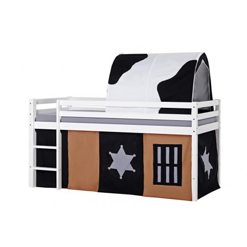 Dětská postel z masivu s baldachýnem Cowboy-Basic-A9-1 - Dětská postel: Basic-A9-1-208x145x101 cm - Nábytek aldo - NE