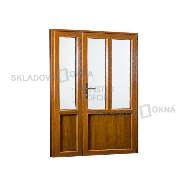 Skladova-okna Vedlejší vchodové dveře dvoukřídlé pravé PREMIUM - 1380 x 2080 - Skladová Okna